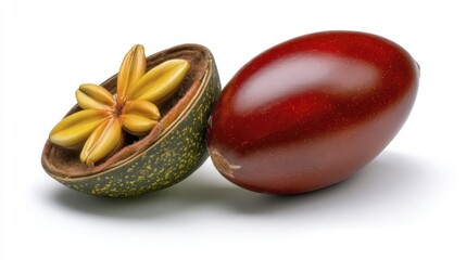 Black stone fence with exploded view isolated on white background. Generative AI