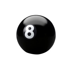 black billiard ball with transparent background PNG and JPEG image