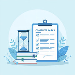 Time management checklist complete tasks deadline goals