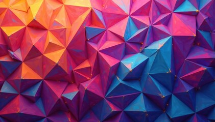 Fototapeta premium Geometric repeating triangles, vibrant colors, seamless, polygon, modern