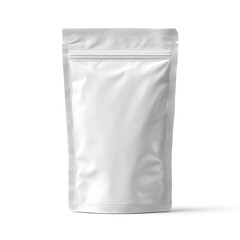 Generic product sachet mockup, front facing, no design, white background