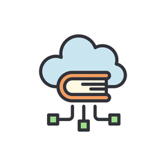 Cloud Based Knowledge Access Through Digital Library Platform Icon