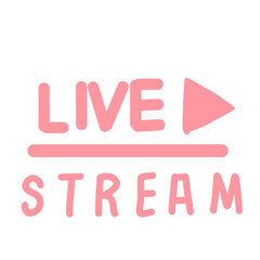 Live streaming icon vector