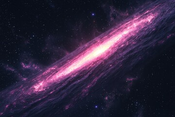 Vibrant Pink and Purple Spiral Galaxy in Deep Space with Stars galaxy space universe stars cosmic nebula spiral galaxy a