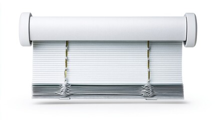 Steel blinds isolated on white background. Generative AI