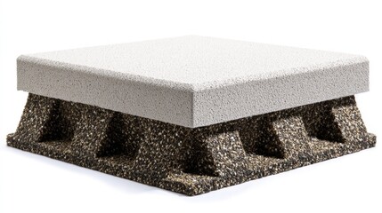 Beige Concrete Exterior Tile. Generative AI