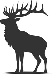 Wild animal vector of a elk silhouette