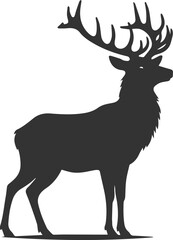 Wild animal vector of a elk silhouette
