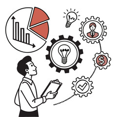 Soft Skills Icon Set – Line Vector Icons for Communication, Leadership, Teamwork & More