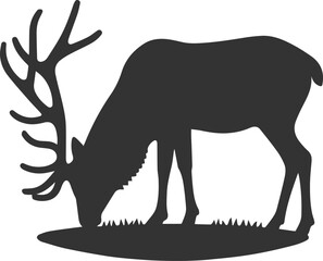 Wild animal vector of a elk silhouette