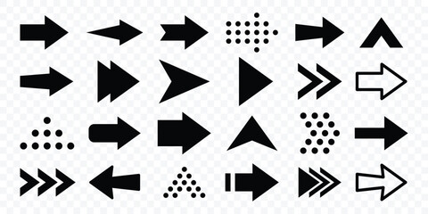 Arrow icons set. Arrow cursor. Arrow collection. Direction symbols. Collection different Arrows on flat style for web, app. Vector illustration