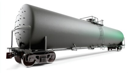 Train tank car on a white background. Generative AI