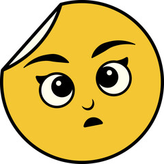 Fototapeta premium Cute Emoji Sticker