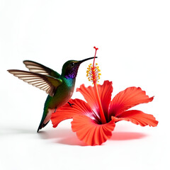 Obraz premium hummingbird and flower