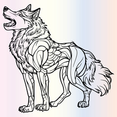 Wolf Coloring Pages Drawing For Kids