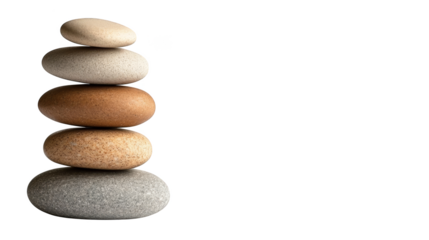 Zen rock stack on dark background, achieving balance and mindfulness through stillness
