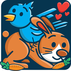 Rabbit and Bird 