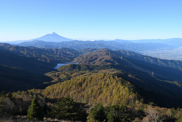 Climbing  Mount Daibosatsurei, Yamanashi, Japan