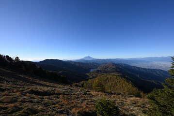 Climbing  Mount Daibosatsurei, Yamanashi, Japan