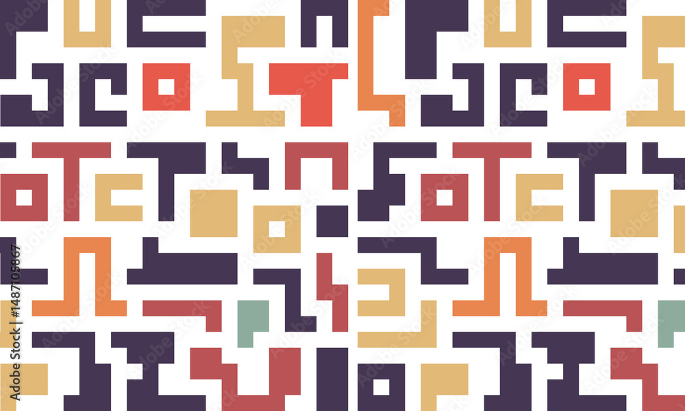 Poster background with colorful lines shapes abstract stylish mosaic flat design.