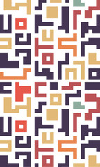 Background with colorful lines shapes abstract stylish mosaic flat design.