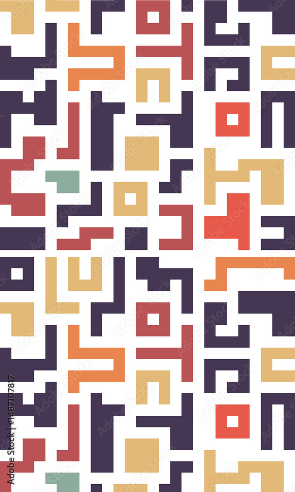 Poster background with colorful lines shapes abstract stylish mosaic flat design.