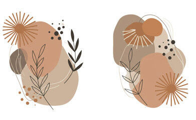 Modern Botanical Abstract Art – Earthy and Organic