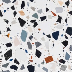 Black and White Terrazzo Pattern