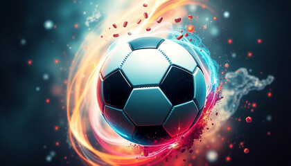 Futuristic Abstract Soccer Ball Digital Art