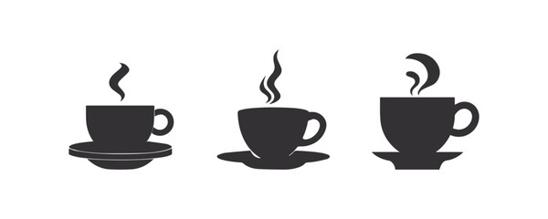 Set of coffee cups, vector illustration.