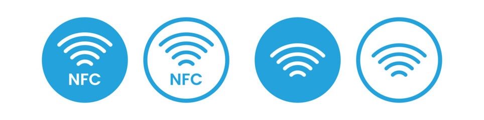 NFC Tap to Pay Vector Set – Contactless Payment Icons for Mobile and POS Systems