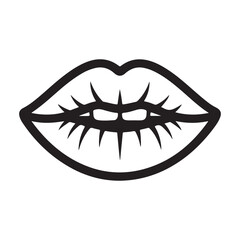 vector illustration of lips