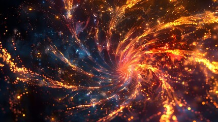 Obraz premium Spiral Fireworks: Mesmerizing spiral fireworks display, symbolizing energy and dynamism. 