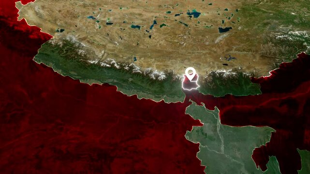 Sikkim State Map Animation: Political and Geographical Boundaries