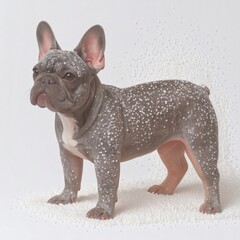 French Bulldog in stippling technique