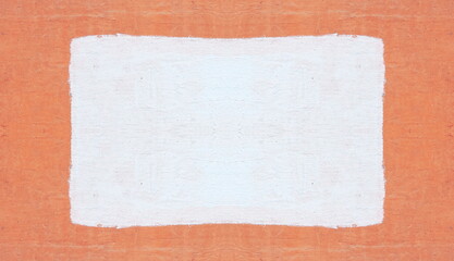 Abstract Painted Wall Texture Symmetrical Bright Front View Orange White Surface