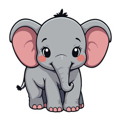 Little Cartoon Elephant – Children's Book Illustration
