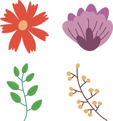 Flower Vector Illustration, Bloom in Vectors, Floral Design in Vector Art