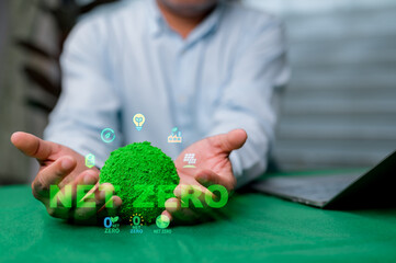 Eco Friendly Plan Green Net Zero Globe, Solar Eco