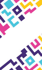 Background with colorful lines shapes abstract stylish mosaic flat design.