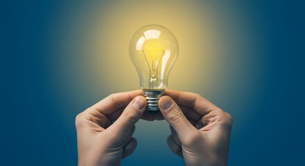 Light Bulb in Hand Idea Innovation