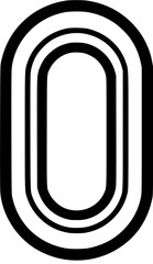 Fototapeta premium Oval racetrack layered concentric loops