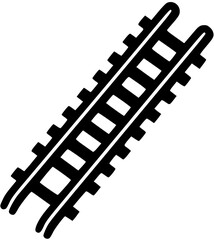 Railway track fades into distance