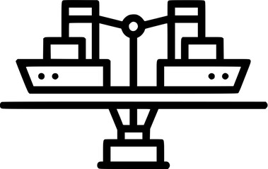 Obraz premium Ship seesaw whimsical nautical playground equipment