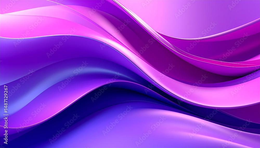 Poster purple abstract waves: a mesmerizing abstract image featuring flowing, vibrant purple and pink waves