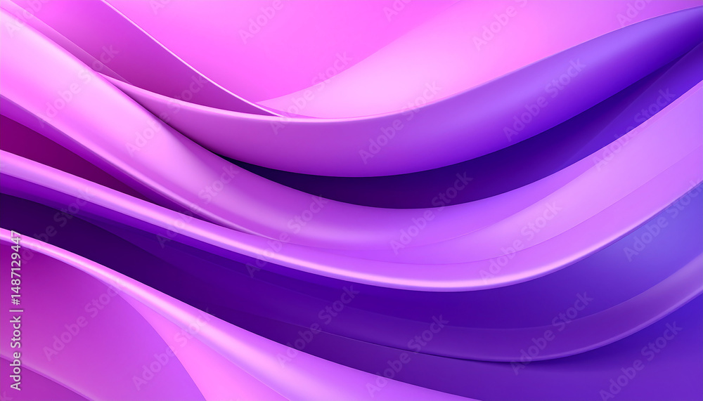 Poster abstract waves of color: captivating abstract rendering of fluid ribbons in mesmerizing shades, evok