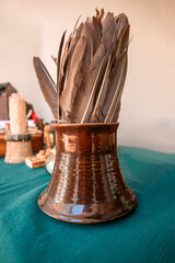 Quills in a ceramic cup