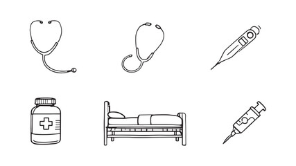 Patient line art drawing capturing quiet strength and hopeful spirit
