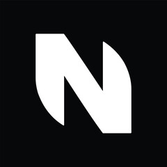 Creative letter N logo design vector template