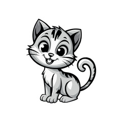 Obraz premium A cute and creative cat logo design symbolizing elegance, playfulness, and independence. Perfect for pet brands, animal care services, gaming teams, clothing brands, and creative businesses.